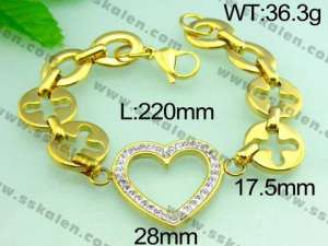 Stainless Steel Gold-plating Bracelet  - KB48891-TSC