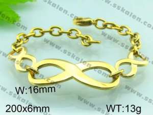 Stainless Steel Gold-plating Bracelet  - KB50621-Z