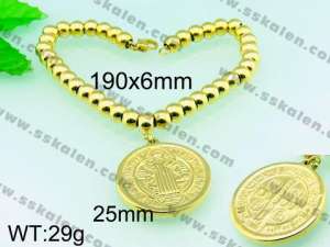 Stainless Steel Gold-plating Bracelet  - KB54875-Z