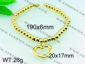Stainless Steel Gold-plating Bracelet  - KB54888-Z