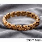 Stainless Steel Cast Dragon Dragon Pattern Snake Pattern Men's Bracelet Gold-plating Bracelet - KB104622-K-230