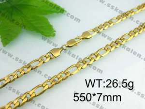 SS Gold-Plating Necklace - KN10069-D