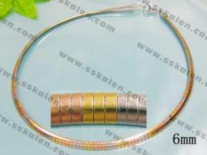 SS Gold-Plating Necklace - KN11170-D