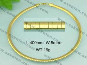  SS Gold-Plating Necklace  - KN11174-D