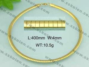 SS Gold-Plating Necklace  - KN11175-D