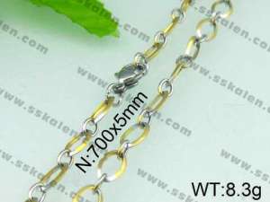 SS Gold-Plating Necklace  - KN11784-Z