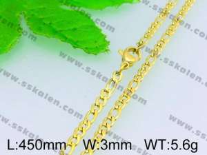 SS Gold-Plating Necklace  - KN16804-Z