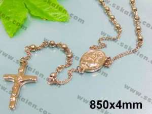 SS Gold-Plating Necklace  - KN7191-H