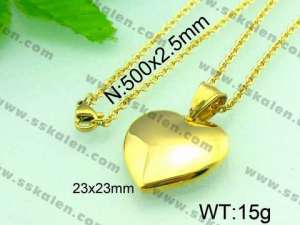 Stainless Steel Gold-plating Pendant  - KP37416-Z