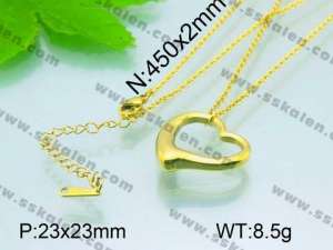 Stainless Steel Gold-plating Pendant  - KP39555-Z
