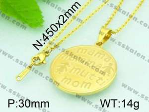 Stainless Steel Gold-plating Pendant  - KP39841-D