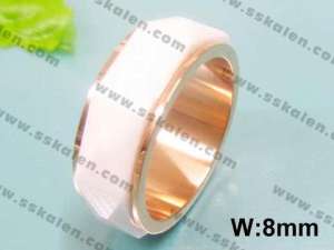 Stainless Steel Gold-plating Ring  - KR15648-W