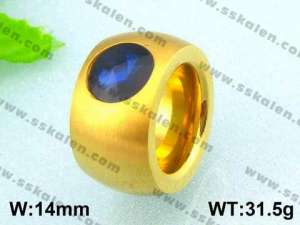 Stainless Steel Gold-plating Ring - KR18112-D