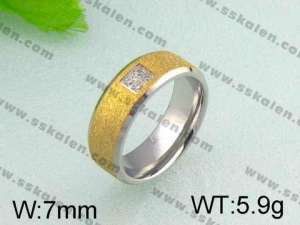 Stainless Steel Gold-plating Ring - KR19320-D