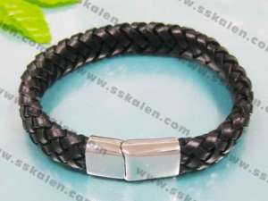 Stainless Steel Leather Bracelet - KB18708