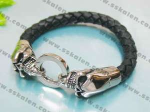 Stainless Steel Leather Bracelet  - KB24213-D