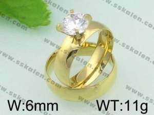 Stainless Steel Lover Ring - KR23333-D
