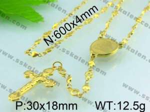  Stainless Rosary Necklace - KN14900-YI