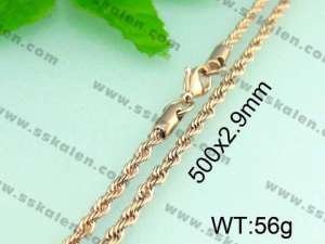  SS Rose Gold-Plating Necklace  - KN14616-Z