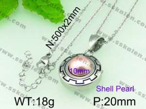 SS Shell Pearl Pendant - KP40868-Z