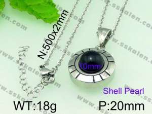 SS Shell Pearl Pendant - KP40871-Z