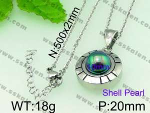 SS Shell Pearl Pendant - KP40874-Z