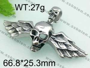 SS Skull Pendant - KP33328-D
