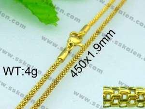 Staineless Steel Small Gold-plating Chain - KN12956-Z