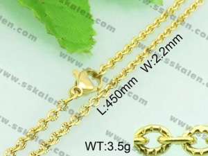 Staineless Steel Small Gold-plating Chain - KN18164-Z