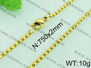 Staineless Steel Small Gold-plating Chain - KN19966-Z