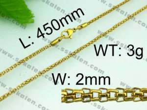 Staineless Steel Small Gold-plating Chain - KN10241-D