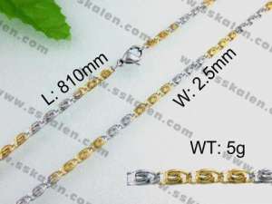 Staineless Steel Small Gold-plating Chain - KN10868-Z