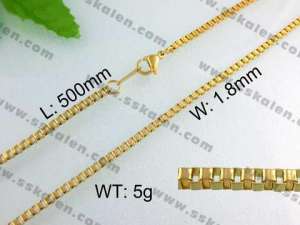Staineless Steel Small Gold-plating Chain    - KN11062-Z