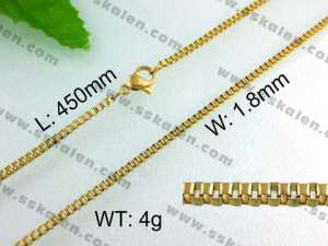 Staineless Steel Small Gold-plating Chain    - KN11063-Z