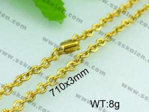 Staineless Steel Small Gold-plating Chain - KN11798-Z