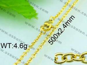  Staineless Steel Small Gold-plating Chain - KN14742-Z