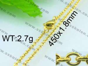 Staineless Steel Small Gold-plating Chain - KN14989-Z