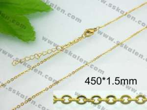 Staineless Steel Small Gold-plating Chain - KN9572-Z