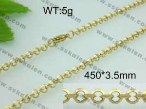 Staineless Steel Small Gold-plating Chain - KN9722-D