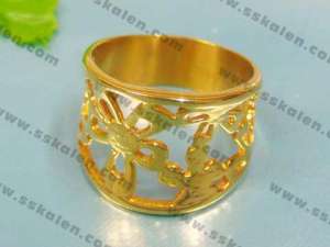 Stainless Steel Gold-Plating Ring - KR12446
