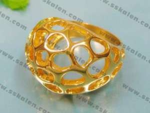Stainless Steel Gold-Plating Ring - KR12451