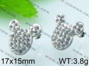 Stainless Steel Stone&Crystal Earring - KE47819-YX