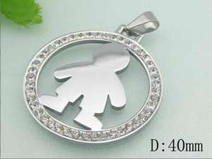 Stainless Steel Stone&Crystal Pendant - KP30905-D