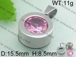 Stainless Steel Stone&Crystal Pendant  - KP29068-D