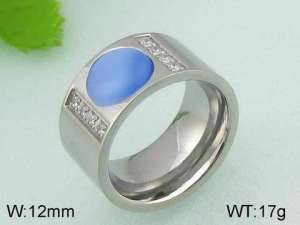 Stainless Steel Stone&Crystal Ring - KR20846-D