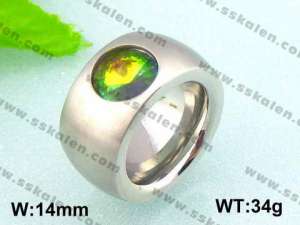 Stainless Steel Stone&Crystal Ring - KR18116-D