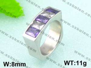 Stainless Steel Stone&Crystal Pendant - KR18134-D
