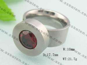 tainless Steel Stone&Crystal Ring - KR18536-D