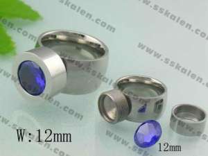 Stainless Steel Stone&Crystal Ring  - KR19047-D