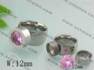 Stainless Steel Stone&Crystal Ring  - KR19051-D